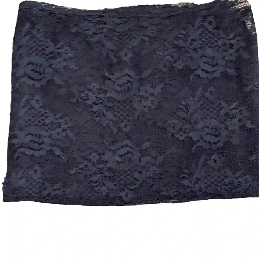 Honey Black Bohemian Elegant Embroidered Floral  ALL LACE Shawl One